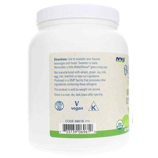Better Stevia Organic Extract Powder, NOW